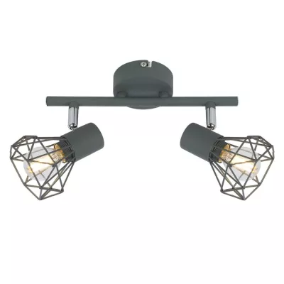 Nástěnné / stropní bodové osvětlení VERVE - 2xE14, 40W, matné šedé