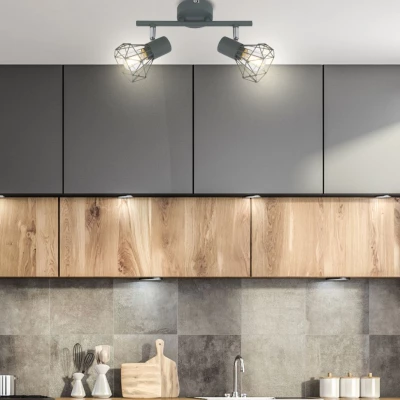 Nástěnné / stropní bodové osvětlení VERVE - 2xE14, 40W, matné šedé