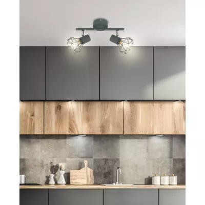 Nástěnné / stropní bodové osvětlení VERVE - 2xE14, 40W, matné šedé