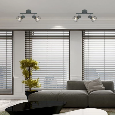 Nástěnné / stropní bodové osvětlení VERVE - 2xE14, 40W, matné šedé