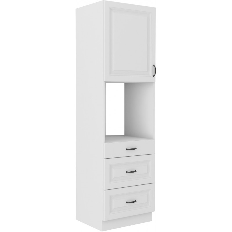 VÝPRODEJ - Kuchyňská skříň na vestavnou troubu se šuplíky SOPHIA - šířka 60 cm, bílá