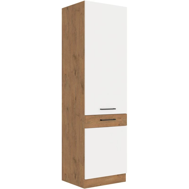 VÝPRODEJ - Potravinová skříň VANYA - šířka 60 cm, bílá / dub lancelot