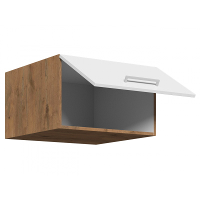 VÝPRODEJ - Hluboká digestořová skříňka VANYA - šířka 60 cm, matera / dub lancelot