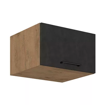 VÝPRODEJ - Hluboká digestořová skříňka VANYA - šířka 60 cm, matera / dub lancelot