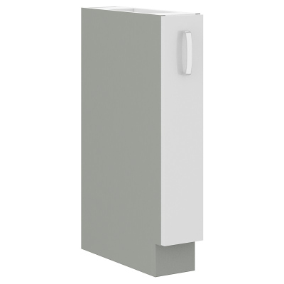 VÝPRODEJ - Výsuvná skříňka ULLERIKE - šířka 15 cm, bílá / šedá