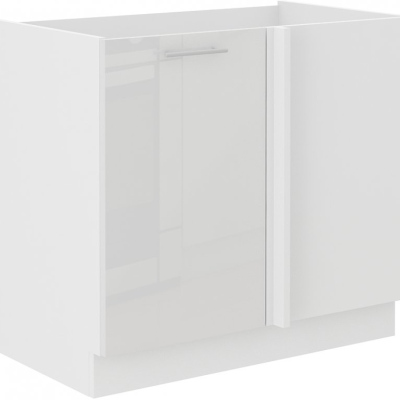 VÝPRODEJ - Prodloužená rohová skříňka LAJLA - šířka 105 cm, bílá