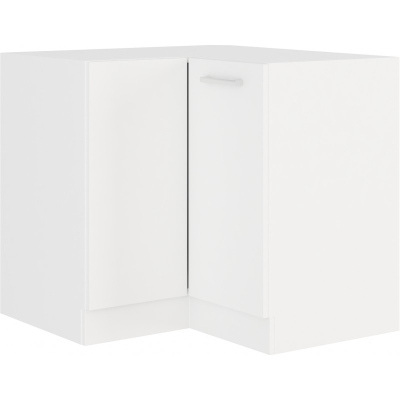 VÝPRODEJ - Dolní rohová skříňka EDISA - 89x89 cm, bílá