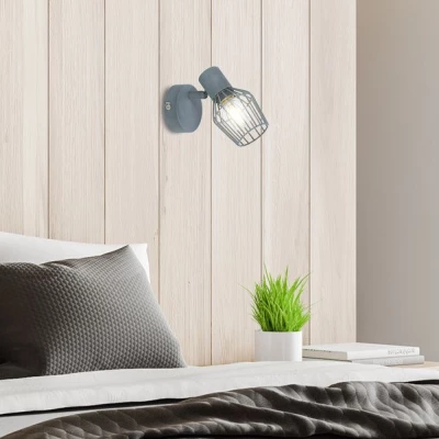 Nástěnné bodové svítidlo VIKING - 1xE14, 40W, šedé