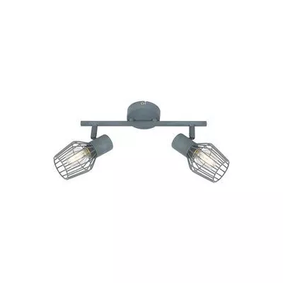 Stropní / nástěnné bodové svítidlo VIKING - 2xE14, 40W, šedé