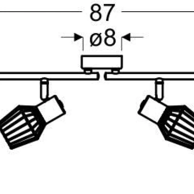 Stropní bodové svítidlo VIKING - 4xE14, 40W, šedé