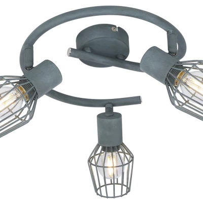 Stropní bodové osvětlení VIKING - 3xE14, 40W, šedé