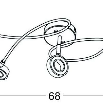 LED bodové stropní svítidlo VINOLA - 5x5W, 3000K (teplá bílá), chromované