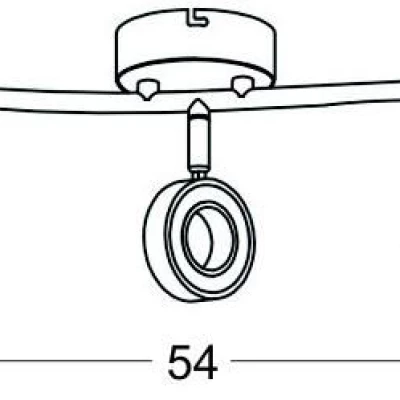 LED bodové stropní svítidlo VINOLA - 3x5W, 3000K (teplá bílá), chromované