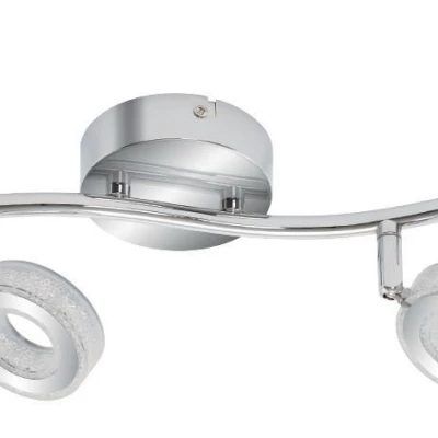 LED bodové nástěnné / stropní svítidlo VINOLA - 2x5W, 3000K (teplá bílá), chromované