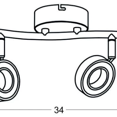 LED bodové nástěnné / stropní svítidlo VINOLA - 2x5W, 3000K (teplá bílá), chromované