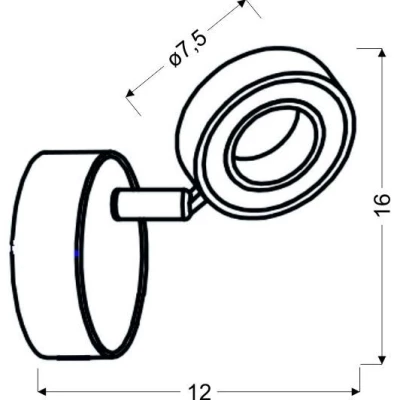 LED bodové nástěnné svítidlo VINOLA - 1x5W, 3000K (teplá bílá), chromované