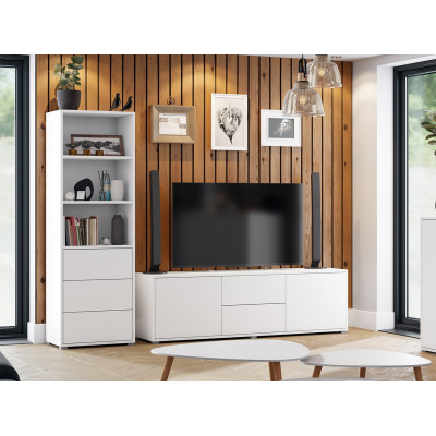 VÝPRODEJ - Stěna do obývacího pokoje ASAKA 4 - bílá