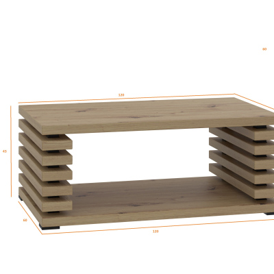 VÝPRODEJ - Konferenční stolek JOSEPH 1 - dub artisan