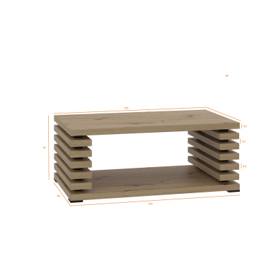 VÝPRODEJ - Konferenční stolek JOSEPH 1 - dub artisan