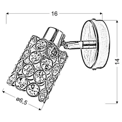 Nástěnné bodové osvětlení YORK - 1xG9, 40W, chromované
