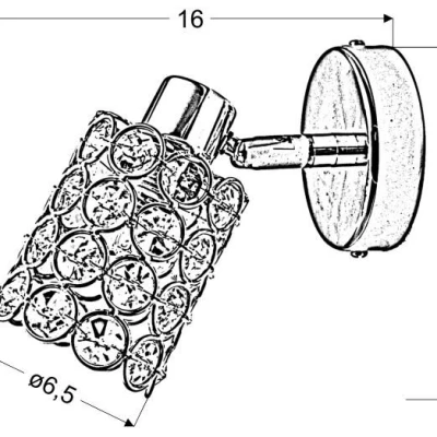 Nástěnné bodové osvětlení YORK - 1xG9, 40W, mosazné