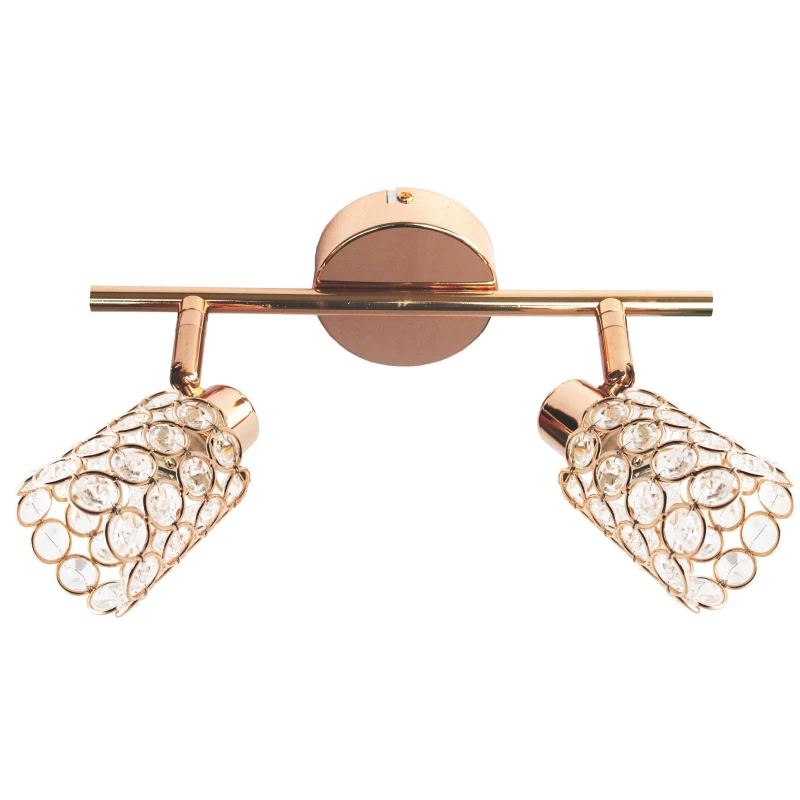 Bodové nástěnné / stropní osvětlení YORK - 2xG9, 40W, mosazné