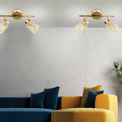 Bodové nástěnné / stropní osvětlení YORK - 2xG9, 40W, mosazné