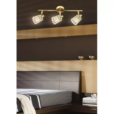 Bodové stropní osvětlení YORK - 3xG9, 40W, mosazné