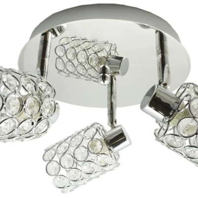 Bodové stropní osvětlení YORK - 3xG9, 40W, kulaté, chromované
