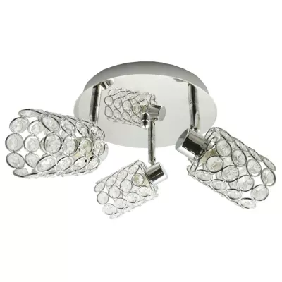 Bodové stropní osvětlení YORK - 3xG9, 40W, kulaté, chromované