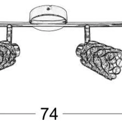 Bodové stropní osvětlení YORK - 4xG9, 40W, chromované