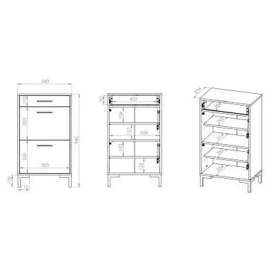 VÝPRODEJ - Vysoký botník BEDA - dub artisan