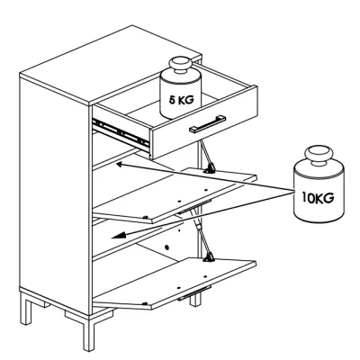 VÝPRODEJ - Vysoký botník BEDA - dub artisan