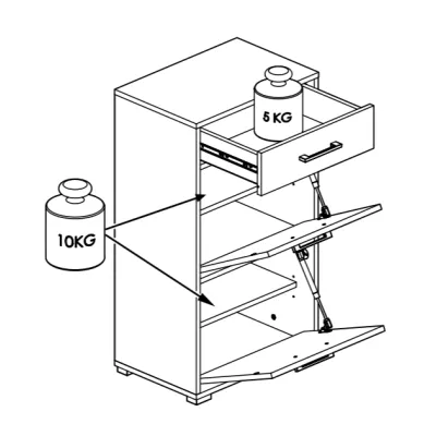 VÝPRODEJ - Úzký botník RUAN - světlý dub sonoma