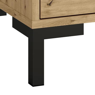 VÝPRODEJ - Vysoká předsíňová skříň BEDA - šířka 55 cm, dub artisan