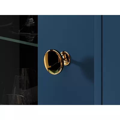 VÝPRODEJ - Vitrína s prosklenou částí MADO - modrá