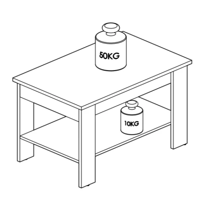 VÝPRODEJ - Konferenční stolek DIANDRA - dub artisan