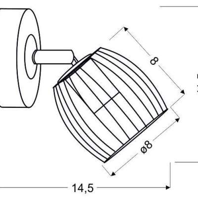 LED nástěnné bodové světlo ZONK - 1x3W, 3000K (teplá bílá), černé / stříbrné