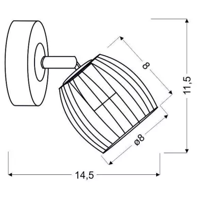 LED nástěnné bodové světlo ZONK - 1x3W, 3000K (teplá bílá), černé / stříbrné
