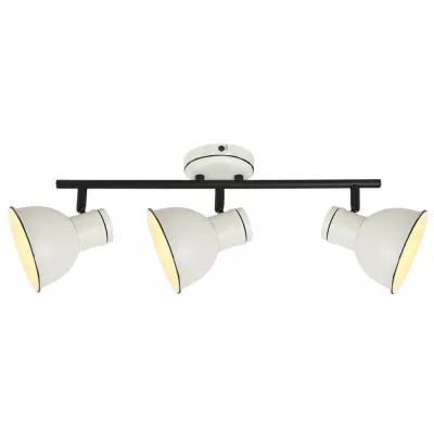 Stropní bodové osvětlení ZUMBA - 3xE14, 40W, bílé / černé