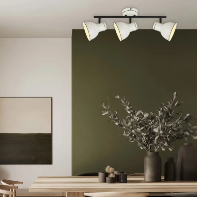 Stropní bodové osvětlení ZUMBA - 3xE14, 40W, bílé / černé