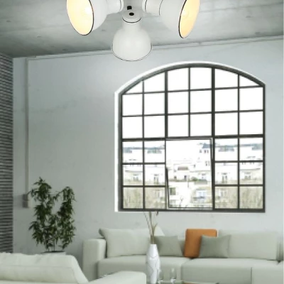 Stropní bodové kulaté osvětlení ZUMBA - 3xE14, 40W, bílé / černé