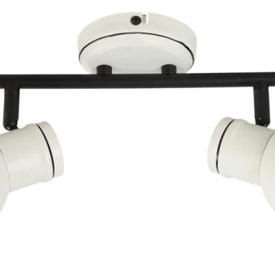 Nástěnné / stropní bodové osvětlení ZUMBA - 2xE14, 40W, bílé / černé