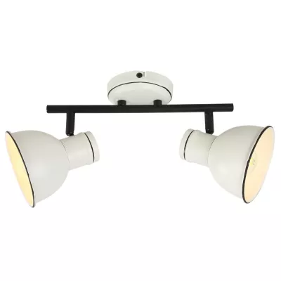 Nástěnné / stropní bodové osvětlení ZUMBA - 2xE14, 40W, bílé / černé