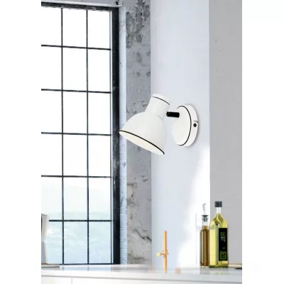 Moderní nástěnné bodové osvětlení ZUMBA - 1xE14, 40W, bílé / černé