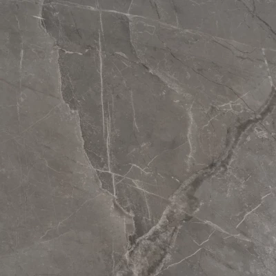 VÝPRODEJ - Designový kulatý stůl HOLGER - šedý / černý