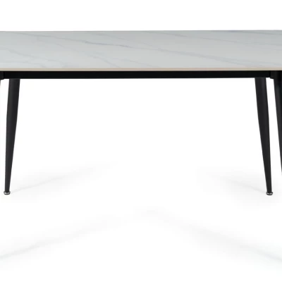 VÝPRODEJ - Jídelní stůl JUSEF - 130x70, bílý / černý