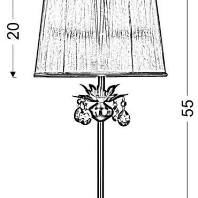 Stolní lampa v klasickém stylu ADONIS - 1xE27, 60W, patina
