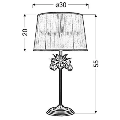 Stolní lampa v klasickém stylu ADONIS - 1xE27, 60W, patina