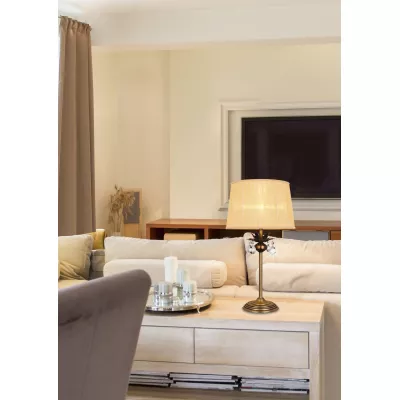 Stolní lampa v klasickém stylu ADONIS - 1xE27, 60W, patina